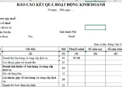 Mẫu báo cáo hoạt động của công ty bảo vệ dịch vụ